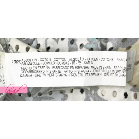 Zara Perforated Tank Floral Laser-Cut Cut-Outs Cutouts Sleeveless Blouse Top M - Picture 9 of 10